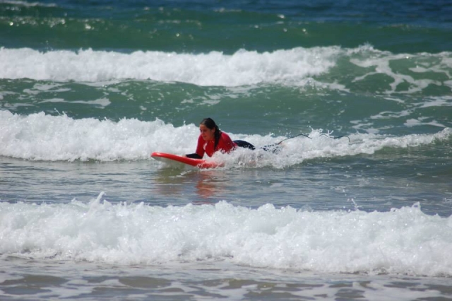  In the middle of the waves 